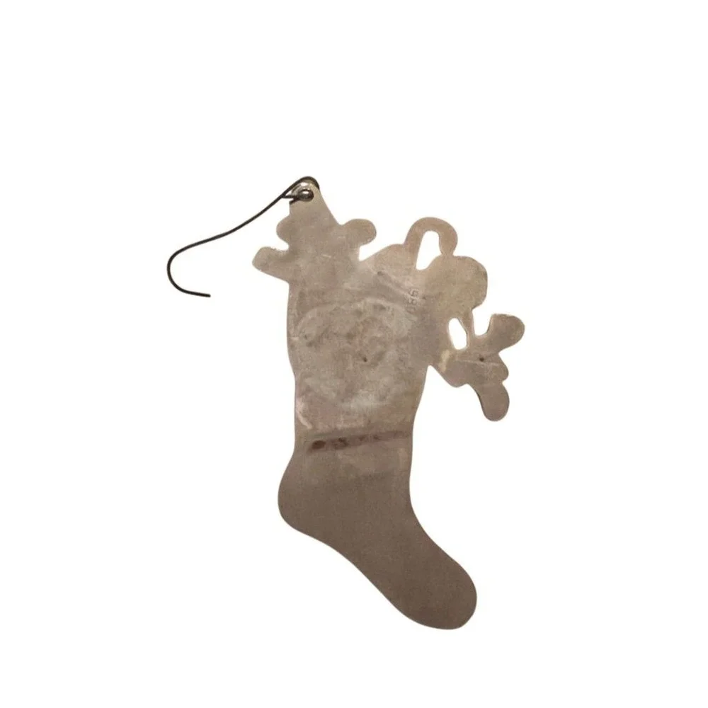 Gloria Duchin Vintage Brass‎ Stocking Christmas Ornament Gold Holiday Decor
